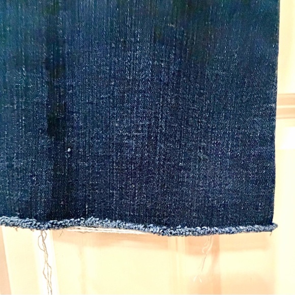 7 For All Mankind Dark Blue High Waist Slim Kick Jeans - Picture 5 of 9